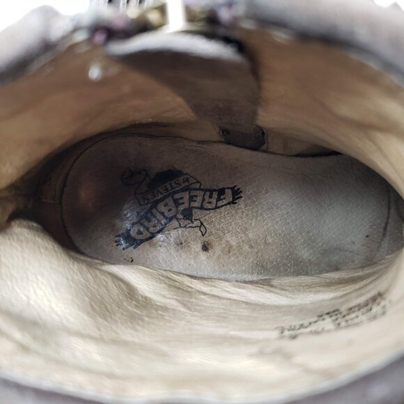 Freebird Belle Ankle Booties Women's Distressed Suede Tier Fringe Western Boho 6 - Picture 12 of 15